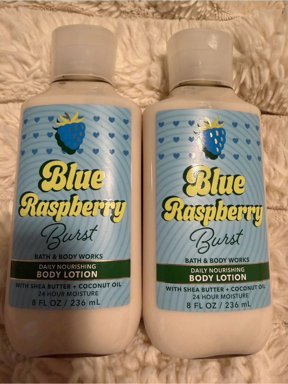 2 NEW Bath & Body Works Blue Raspberry Burst Body Lotions